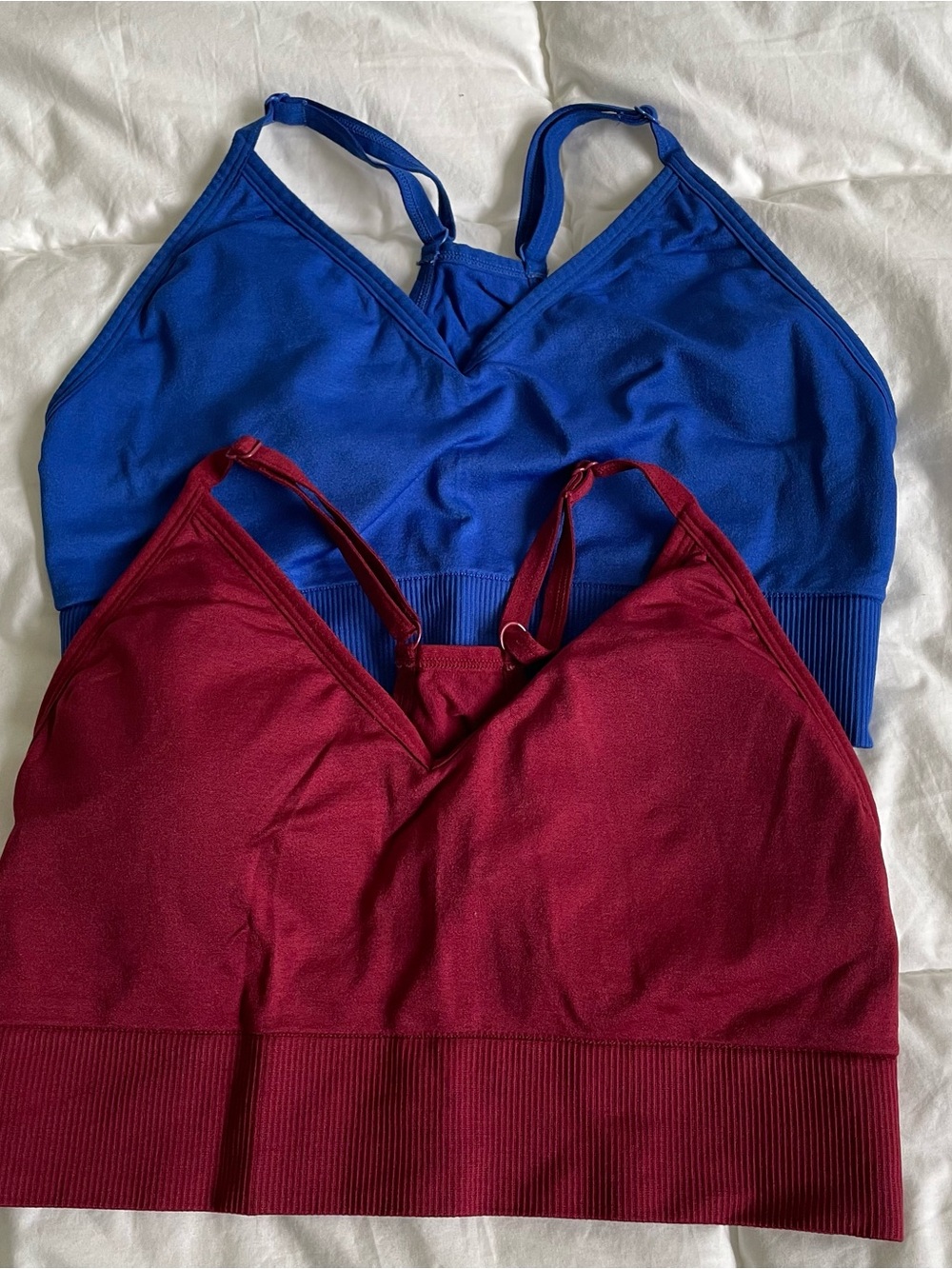 PINK NWOT Victoria's Secret Two-Pack Seamless Bralettes - Blue & Wine